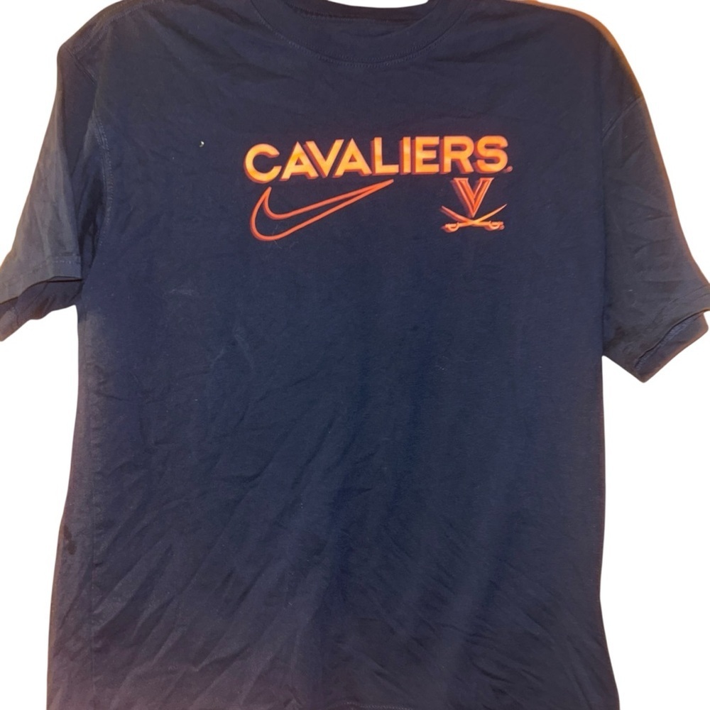 Men Nike university of Virginia Cavaliers uva navy tshirt medium M